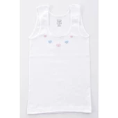 TUTKU 0166 KIZ ÇOCUK GENİŞ ASKILI ATLET 6 Adet  Beyaz 4 (7-8 YAŞ) thumbnail 1