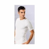 Namaldı 181 Bisiklet Yaka Likralı Yarım Kol Fanila- 3 Adet  Beyaz L thumbnail 1