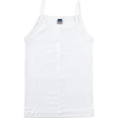 BERRAK KIZ ÇOCUK RİBANA İP ASKILI ATLET 6'Lı   Beyaz 8 No:10-11 Yaş thumbnail 1