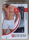 3'Lü ERDEM 1491 ERKEK LYCRALI BOXER  XL Karışık Renk thumbnail 4