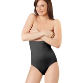 Elite Life 890 Dikişsiz Silikonlu Kadın Slip Korse  Siyah S - M thumbnail 2