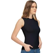 3'Lü Tutku Elit 2201 Elestan Bayan Sıfır Kol Atlet  Siyah M thumbnail 1