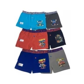 Tutku Erkek Çocuk Baskılı Boxer 6'Lı   Karışık Renk 5 (9-10 YAŞ) - 1
