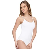 6'Lı Tutku Elit Bayan Modal Elastan İp Askı Badi 2004  Beyaz M thumbnail 1