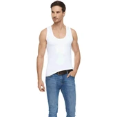 3'Lü TUTKU ELİT 1201 Modal Elastan Erkek Atlet  Beyaz 2XL - 1