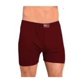 6'Lı Tutku Elit Havlu Bel 1101 Düğmeli Erkek Boxer  Bordo S - 1