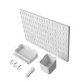Plastik Delikli 7 Parçalı Organizer Levha Duvara Sabitlenebilir Çok Amaçlı Anahtarlık Pano 40x28 cm - 6