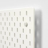 Plastik Delikli 7 Parçalı Organizer Levha Duvara Sabitlenebilir Çok Amaçlı Anahtarlık Pano 40x28 cm - 7