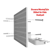 Plastik Delikli 7 Parçalı Organizer Levha Duvara Sabitlenebilir Çok Amaçlı Anahtarlık Pano 40x28 cm - 2