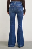 Likralı Flare Jean Mavi - 6
