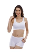 Layza Form Kadın Kalın Askılı Pedli Sütyen Büstiyer 12000 - 2  Adet  Beyaz M thumbnail 2