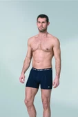 Namaldi Erkek Pamuk'lu Likralı Boxer 1135 - 3 Adet  L Lacivert - 2