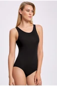 İlke Kadın Likralı Kançalı Geniş Askılı Body 250/254 - 3 Adet  XL Siyah thumbnail 4