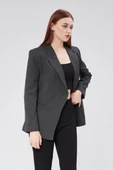 Kadın Regular Astarlı Dokuma Ceket - 8