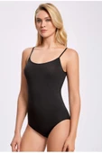 İlke Kadın Likralı Kançalı İp Askılı Body 248/249  - 3 Adet  XL Siyah thumbnail 4