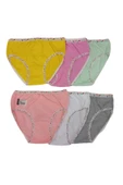 Tutku Kız Çocuk Elastan Arkası Baskılı Bato Külot 0833 - 6 Adet  Karışık Renk 3 (5-6 YAŞ) thumbnail 2