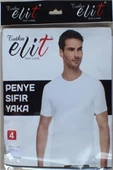 Tutku Elit Erkek Sıfır Yaka Penye Atlet Fanila 1003 - 9 Adet  Beyaz 3XL thumbnail 2