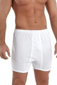 Sedef Yıldızı Erkek Arjantin Paçalı Boxer Külot 1006 - 12 Adet  Beyaz XL thumbnail 1