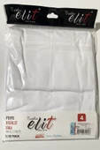 Tutku Elit Erkek Bisiklet Yaka Penye Atlet Fanila 1002 - 9 Adet  Beyaz 3XL - 3