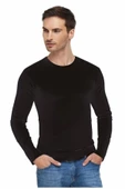 Tutku Elit Erkek Sıfır Yaka Likralı Uzun Kol Fanila Atlet 1302 - 6 Adet  Siyah 2XL - 1