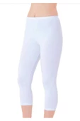 Tutku Elit Kadın Modal Likralı Kapri Tayt 2102 - 2 Adet  Beyaz 2XL - 2