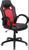 Songmics Yarış Sandalyesi, Ofis Sandalyesi, Oyun Sandalyesi, Yönetici Koltuğu, Döner Sandalye, Poliüretan, Siyah-Kırmızı, Obg56Br - 1