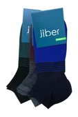 Jiber Erkek Bambu Patik Çorap 6756 - 12 Adet   Karışık Renk 40-44 - 2