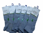 Emre Erkek Bambu Patik Çorap 095 - 6 Adet  Gri 40-44 thumbnail 4