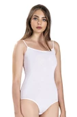 Jiber Kadın İp Askılı Kancalı Likralı Body 502 - 9 Adet  Beyaz XL thumbnail 2
