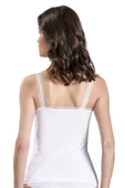 Jiber Kadın V Yaka İp Askılı Atlet 553 - 6 Adet  Beyaz M thumbnail 2