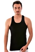 Tutku Erkek Spor Renkli Atlet 0118 - 3 Adet  XL Siyah - 3