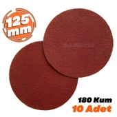 10 Adet 125 mm Cırt Zımpara Kağıdı (150 KUM) Avuç İçi El Zımparaları Spiral Taşlama - 1