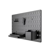 Plastik Delikli 7 Parçalı Organizer Siyah Renk Çok Amaçlı Anahtarlık Pano Düzenleyici 40x28 cm - 5