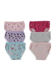 İlke Kız Çocuk Likralı Empirme Dantelli Bikini Külot 316 - 6 Ad  Karışık Renk 3 No:4-5 Yaş thumbnail 1