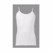 BERRAK KIZ ÇOCUK RİBANA İP ASKILI ATLET 3'Lü  Beyaz 3 No:4-5 Yaş thumbnail 1