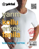 Yıldız 01 Erkek Süprem Bisiklet Yaka Pamuk Fanila  Beyaz M - 2