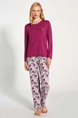 Pijadore Kadın Fuşya Uzun Kol Pijama Takım 1776 thumbnail 1