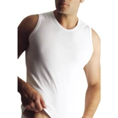 Yıldız 123-124 Erkek V Yaka Süper İnce Sıfır Kol Atlet  Beyaz L thumbnail 1