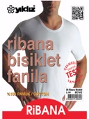 Yıldız Erkek Ribana Bisiklet Yaka Fanila Atlet 06 - 6 Adet  Beyaz XL thumbnail 1