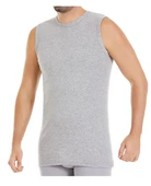 Yıldız Erkek Ribana Sıfır Kol Fanila Atlet - 3 Adet  XL Gri thumbnail 8