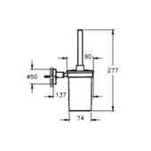 VitrA Base 300 A44113 Tuvalet Fırçalığı, Duvardan thumbnail 2