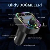 Cosmostech Car C2 Araç Fm Transmitter 5.3 Bluetooth Araç Kiti Hızlı Şarj Qc 3.1 Çift USB ve TYPE-C Mp3 Sd Kart Çakmaklık Girişli Oto Müzik Çalar - 9