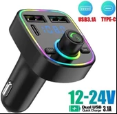 Cosmostech Car C2 Araç Fm Transmitter 5.3 Bluetooth Araç Kiti Hızlı Şarj Qc 3.1 Çift USB ve TYPE-C Mp3 Sd Kart Çakmaklık Girişli Oto Müzik Çalar - 6