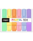 Penmax Fosforlu İşaretleme Kalemi Pastel Renkler 6lı Set - 2