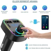 Cosmostech Car C2 Araç Fm Transmitter 5.3 Bluetooth Araç Kiti Hızlı Şarj Qc 3.1 Çift USB ve TYPE-C Mp3 Sd Kart Çakmaklık Girişli Oto Müzik Çalar - 7