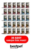 Bestpet Karışık Aromalı Özel Paket Kedi Konservesi 30 Adet - 1