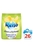 Rinso Limon ve Karbonat Renkliler ve Beyazlar İçin Toz Çamaşır Deterjanı 4 kg 26 Yıkama - 1