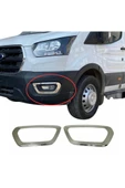 Ford Transit Krom Ön Panjur 4 Parça 2019 Ve Üzeri Paslanmaz Çelik + Sis Farı Çerçevesi 2 Prç. - 5