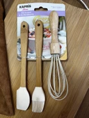 Kapris 3 Lü Mini Silikon Fırça Spatula Seti Bej KAP-599 - 1