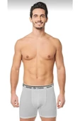 Seher Yıldızı Erkek Likralı Boxer 060 - 6 Adet  XL Gri thumbnail 2